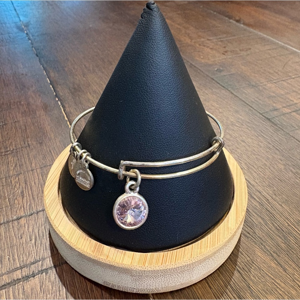 Alex and Ani October Birthstone (Pink Tourmaline) Charm Expandable Bracelet
